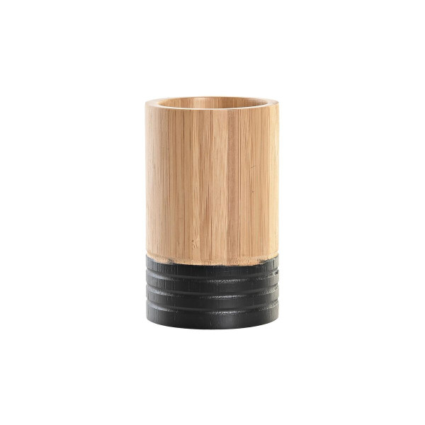 Support pour brosses à dents DKD Home Decor Naturel Bambou (7 x 7 x 11 cm)