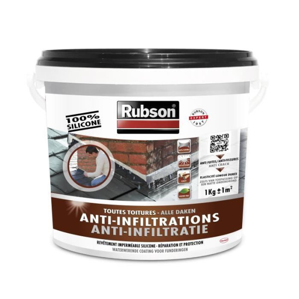 RUBSON Anti-infiltrations Toutes Toitures Noir 1kg
