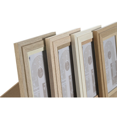 Cadre photo Home ESPRIT Multicouleur Verre Bois MDF Scandinave 13 x 2,8 x 18 cm (4 Unités)
