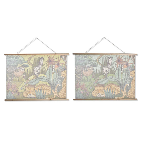 Cadre DKD Home Decor animaux (100 x 2 x 75 cm) (2 Unités)