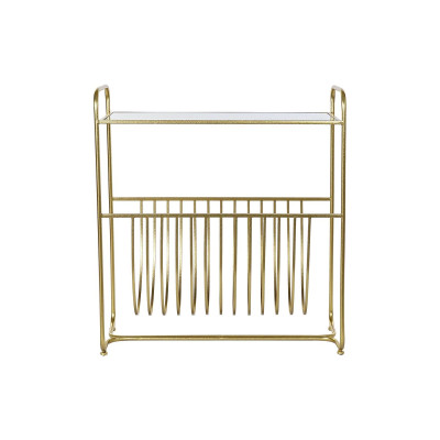 Porte-revues DKD Home Decor Miroir Doré Métal (76 x 35 x 83 cm)