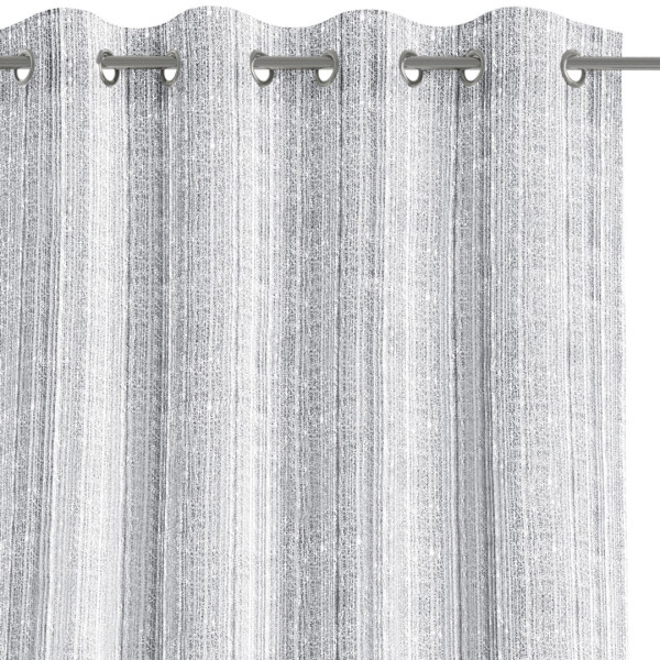 Rideau – voilage TROSSA couleur gris anneaux galons 140x270 ameliahome
