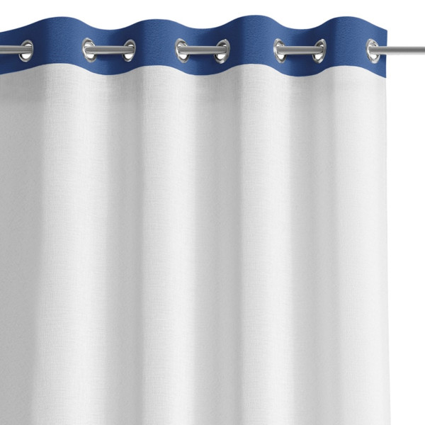 Rideau – voilage IRVETTE couleur blanc anneaux voilevelours 140x270 ameliahome