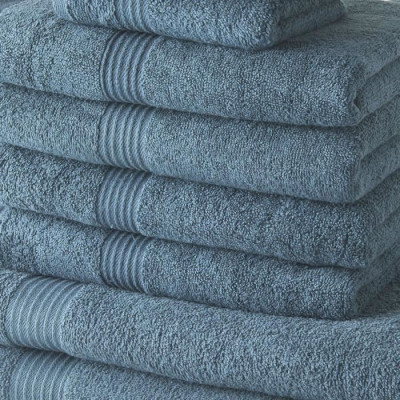 Lot de 4 Serviettes de bain TODAY 30x50  4 Serviettes de bain50x90  2 Draps de bain 70x130 cm 100% Coton - Paon