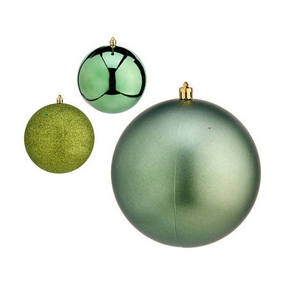 Lot de boules de Noël Vert Plastique Ø 12 cm (6 Unités)