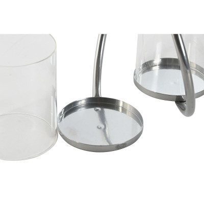 Bougeoir Home ESPRIT Noir Argenté Métal Verre 24 x 19 x 18 cm (2 Unités) Bougeoir Home ESPRIT Noir Argenté Métal Verre 24 x 19 x 18 cm (2 Unités)