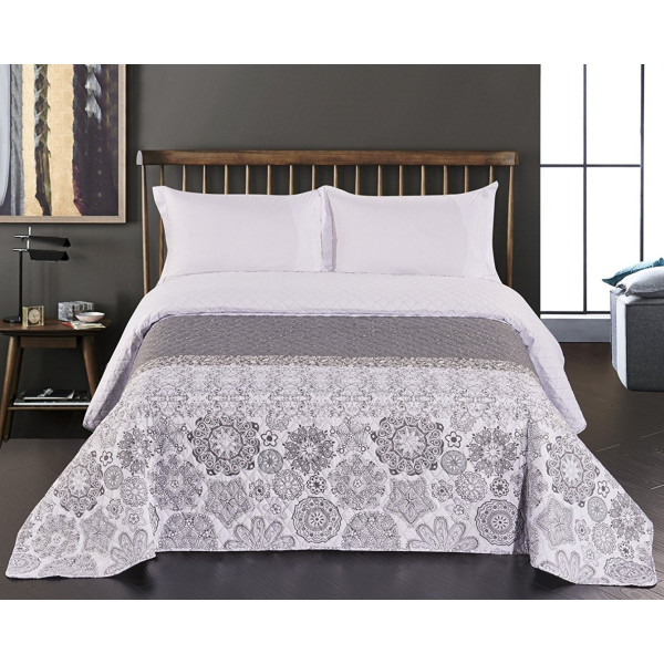 Couvre-lit ALHAMBRA couleur gris 200x220 decoking