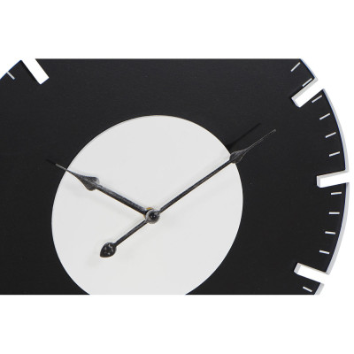 Horloge Murale DKD Home Decor Noir Blanc Bois MDF (50 x 4.5 x 50 cm) (2 pcs)