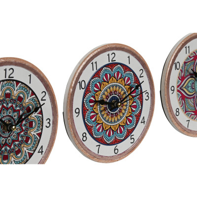 Horloge de table Home ESPRIT Céramique Mandala 16 x 1 x 16 cm Horloge de table Home ESPRIT Céramique Mandala 16 x 1 x 16 cm