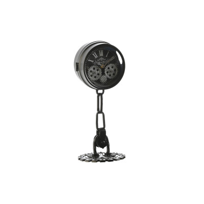 Horloge de table Home ESPRIT Blanc Noir Argenté Métal Verre 18 x 17 x 40,5 cm Horloge de table Home ESPRIT Blanc Noir Argenté Métal Verre 18 x 17 x 40,5 cm