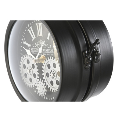 Horloge de table Home ESPRIT Blanc Noir Argenté Métal Verre 18 x 17 x 40,5 cm Horloge de table Home ESPRIT Blanc Noir Argenté Métal Verre 18 x 17 x 40,5 cm