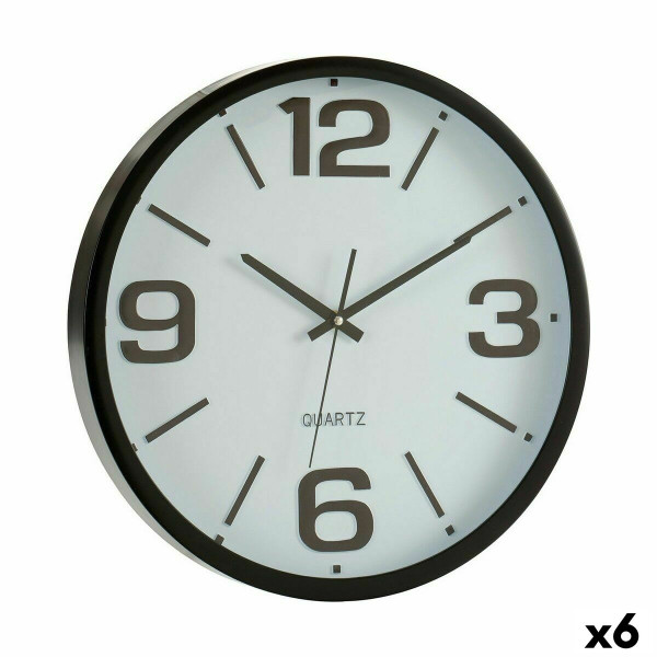 Horloge Murale Verre Plastique 40 x 5 x 40 cm (6 Unités)