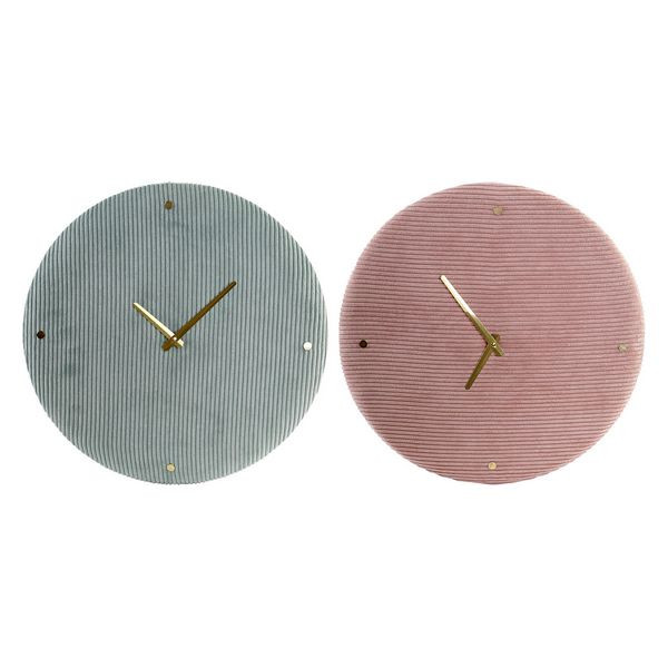 Horloge Murale DKD Home Decor Polyester (2 pcs) (40 x 5 x 40 cm)