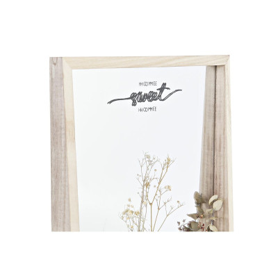 Miroir mural DKD Home Decor Verre Naturel Blanc 30 x 4 x 40 cm Bois MDF Cottage (2 Unités)