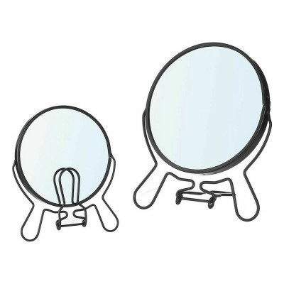 Miroir Grossissant Noir Fer 13 x 15,3 x 1,5 cm (12 Unités)