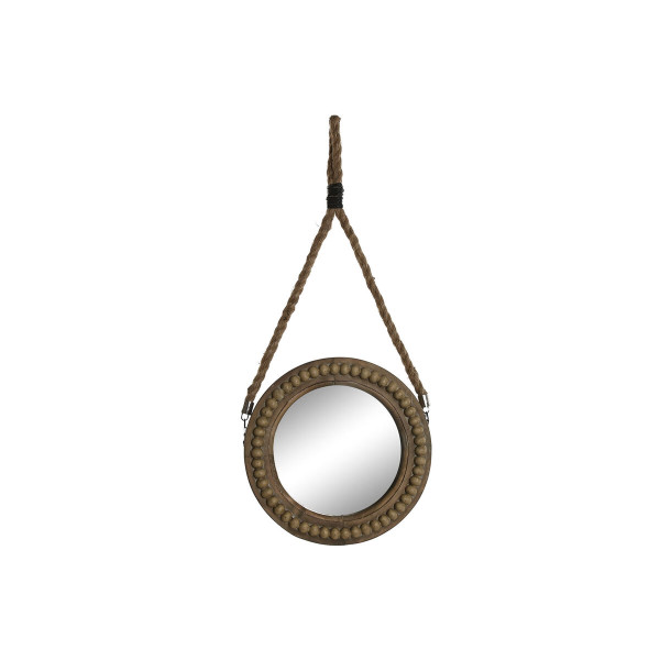 Miroir mural Home ESPRIT Marron Bois Corde Colonial Balles 28 x 4 x 61 cm