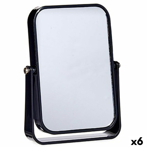 Miroir Grossissant Noir Verre Plastique 2,5 x 19,5 x 16 cm (6 Unités)