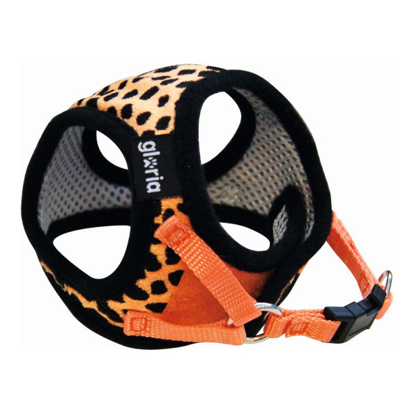 Harnais pour Chien Gloria Léopard 27-35 cm Orange Taille M