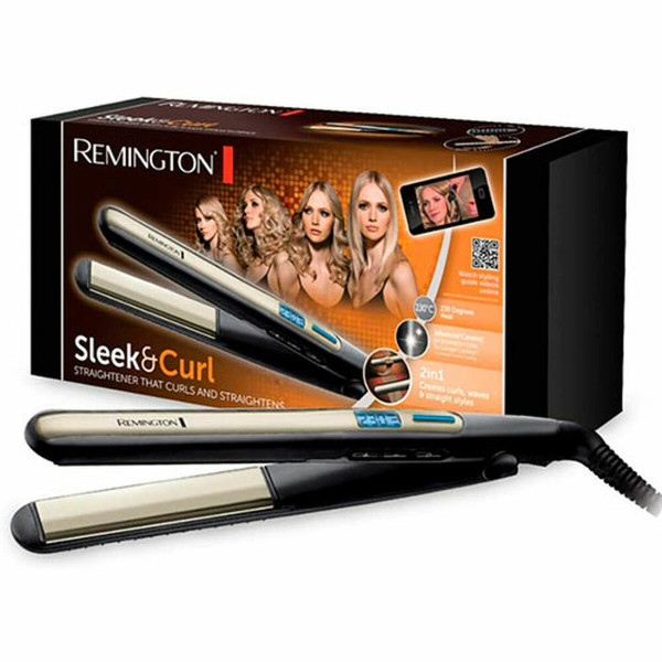 Lisseur à cheveux Remington Sleek  Curl Noir 110 mm 150C - 230C