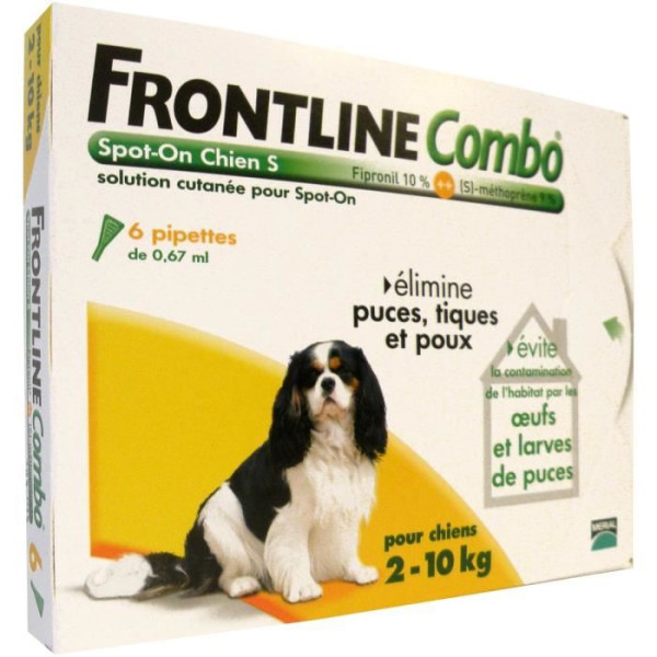 FRONTLINE 6 pipettes Combo - Pour chien de 2 a 10 kg