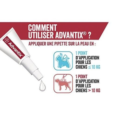 ADVANTIX 6 pipettes antiparasitaires - Pour tres petit chien de 1,5 a 4kg