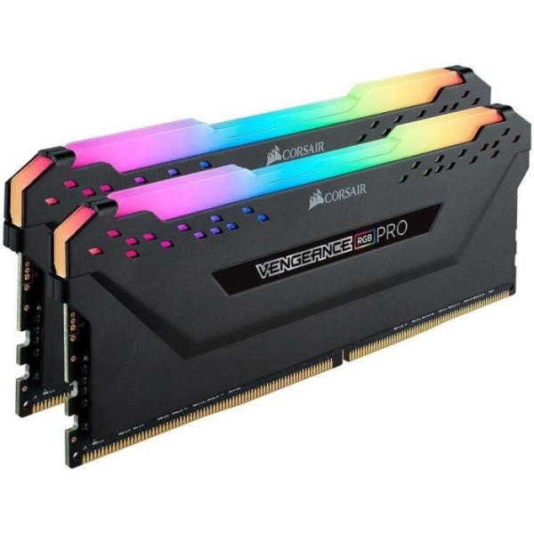 CORSAIR Mémoire PC DDR4 - Vengeance RGB Pro 16 Go (2 x 8 Go) - 3200 MHz - CAS 16 - LED RGB (CMW16GX4M2C3200C16)