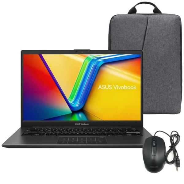 PC Portable ASUS VivoBook 14 S1404 | Win 11 - 14 FHD 60Hz - AMD Ryzen 5 7520U - RAM 16Go - 512Go SSD  Sacoche  Souris