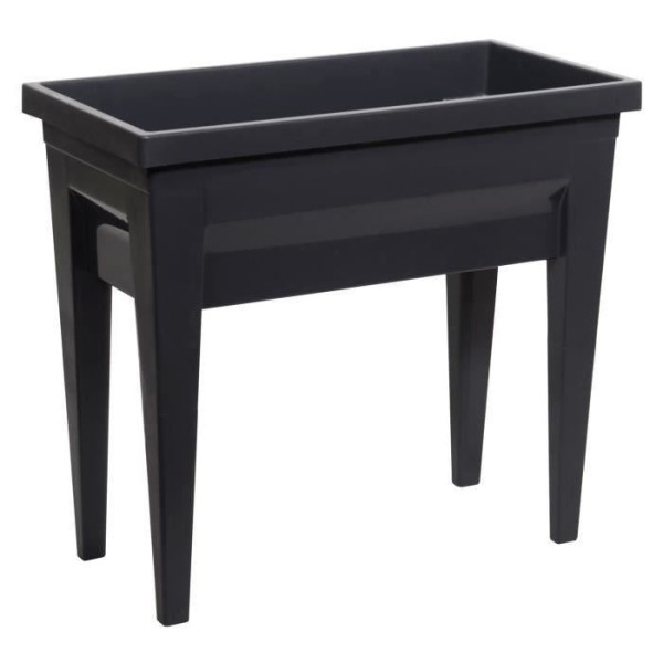 EDA Espace potager avec table City VegTable - 73 x 38,5 x H 68 cm - 57 L - Gris anthracite