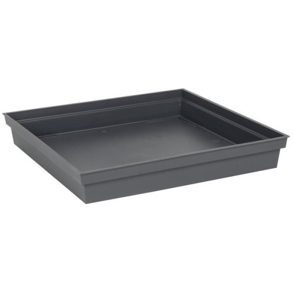 EDA Soucoupe carrée Toscane - 40 cm - Gris anthracite