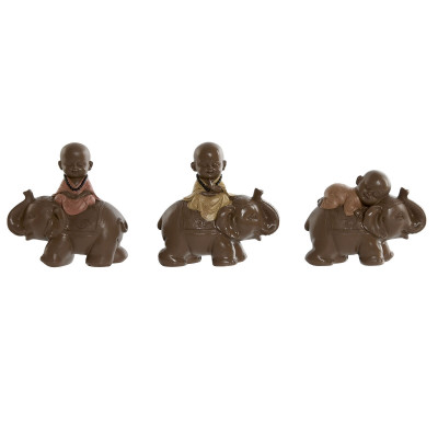 Figurine Décorative Home ESPRIT Marron Orange Corail Citron Résine Moine Oriental 13 x 6 x 12,5 cm (3 Unités) Figurine Décorative Home ESPRIT Marron Orange Corail Citron Résine Moine Oriental 13 x 6 x 12,5 cm (3 Unités)