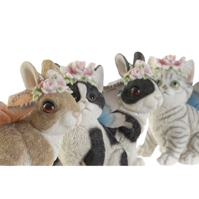 Figurine Décorative DKD Home Decor 11 x 13 x 15 cm animaux (4 Unités) Figurine Décorative DKD Home Decor 11 x 13 x 15 cm animaux (4 Unités)