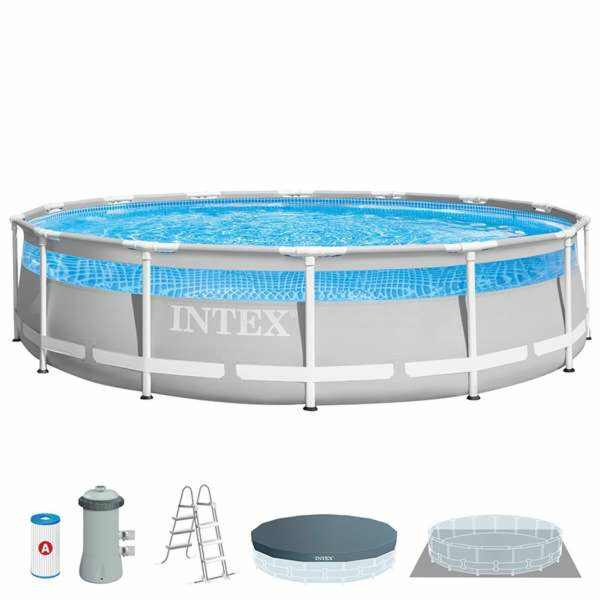 Piscine Circulaire avec Épurateur Intex Clearview Prism Frame 427 x 107 cm