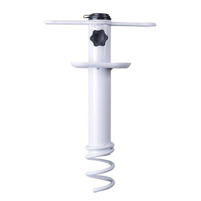 Marbueno Parasol Succion Acier Blanc 35,5x15x6 cm Plage et Jardin 10506