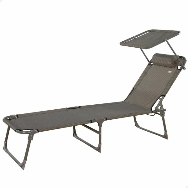 Chaise longue Colorbaby Pliable Parasol Gris 193 x 53 x 30 cm