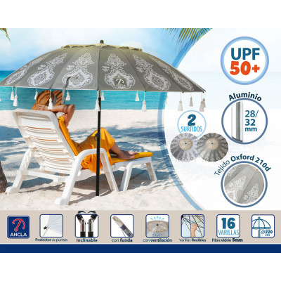 Parasol de plage Ø 220 cm SPF50 Oriental