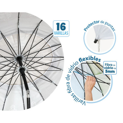 Parasol de plage Ø 220 cm SPF50 Oriental