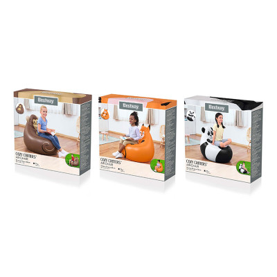 Bestway Fauteuil Gonflable Géant Animaux 72x72x64 cm 3 Ans Intérieur et Jardin 75116