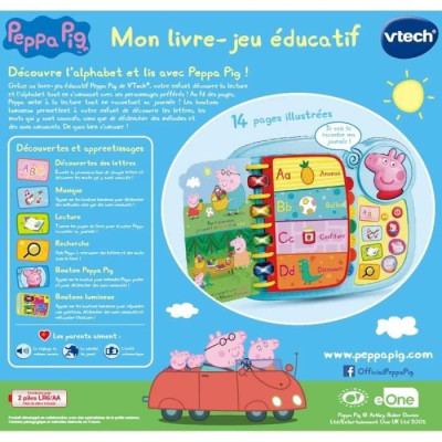 Livre-Jeu Educatif VTECH - Peppa Pig - Sons amusants - 14 pages d'histoires et de jeux