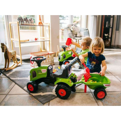 Porteur tracteur Claas avec remorque et accessoires - FALK - Des 12 mois - 100% fabriqué en France - 40% plastique recyclé