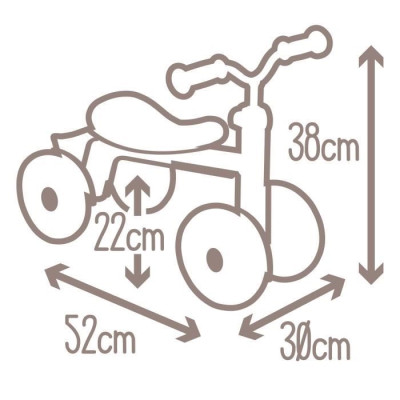 Porteur Rookie Rose en métal pour enfant des 12 mois - Smoby