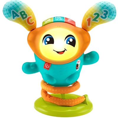 Jouet d'éveil musical - Fisher Price - DJ Le Robot Danseur a Rebond - 75 chansons et sons - Multicolore