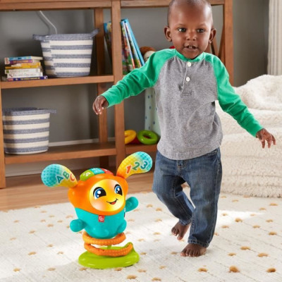 Jouet d'éveil musical - Fisher Price - DJ Le Robot Danseur a Rebond - 75 chansons et sons - Multicolore