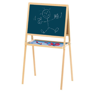 Jeujura - Tableau Double face Créatifs en Bois (craies  feutres)