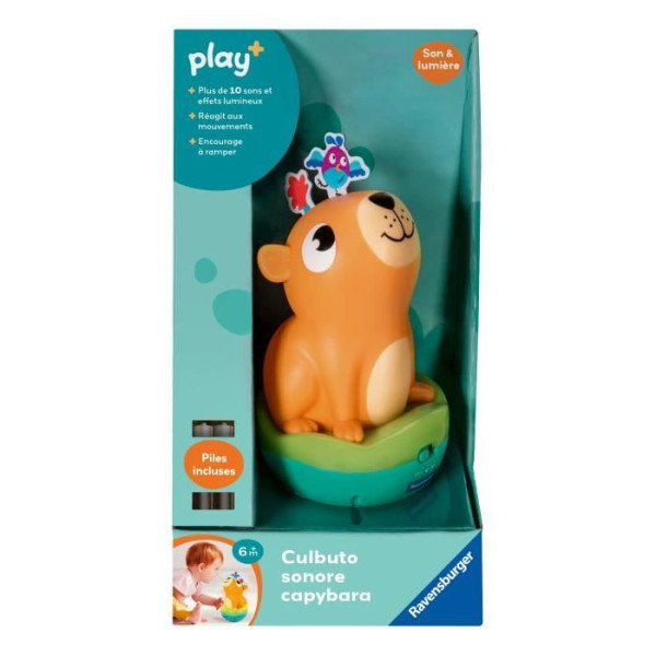 Ravensburger play, Culbuto sonore Capybara, 6-36 mois, Premier âge, bébé