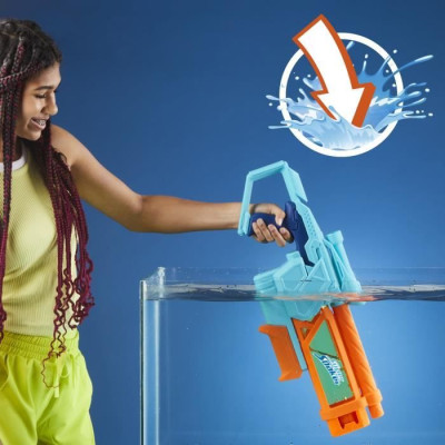 Nerf blaster a eau Mega Dunk-Fill, remplissage instantané facile, Réservoir 1L, Nerf Super Soaker, des 6 ans