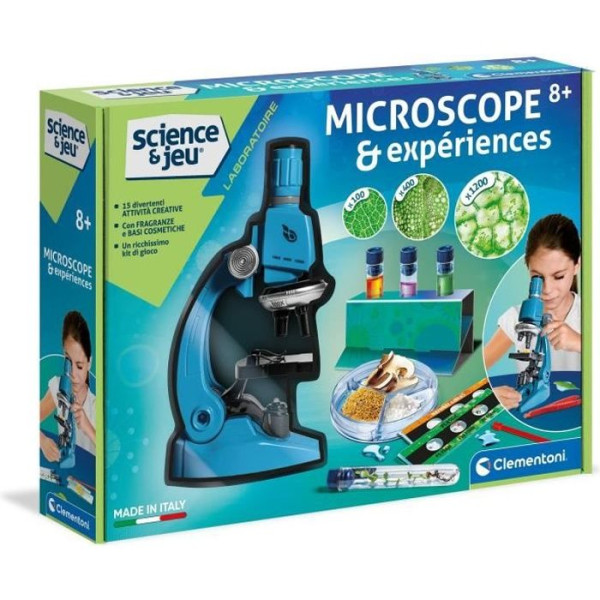 Clementoni - Sciences et Jeu - Super Microscope Professionnel - 8 ans et 