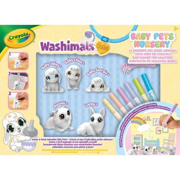 Coloriage - CRAYOLA - Washimals Baby Pets Nursery Pack - Famille lavable a colorier Des 3 ans