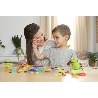 Play-Doh classique La grenouille des couleurs - 4 pots de pâte a modeler, jouets préscolaires