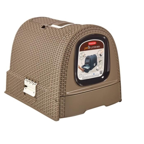 CURVER Maison de toilettes pour chat moka