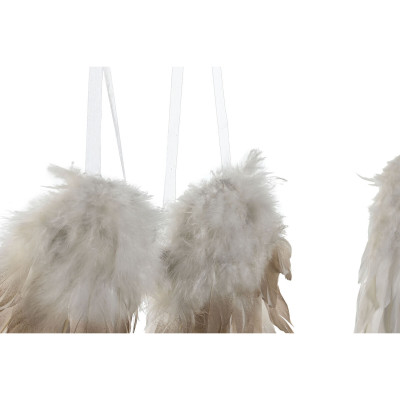 Décoration Suspendue Home ESPRIT Blanc Doré Plume 28 x 4 x 33 cm (2 Unités) Décoration Suspendue Home ESPRIT Blanc Doré Plume 28 x 4 x 33 cm (2 Unités)